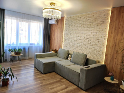 Apartament cu 3 camere, 71 mp, seria MS, Botanica, bd. Dacia, Chișinău.