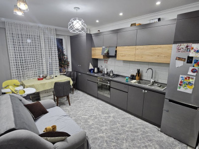 Apartament cu 2 camere, 71 mp, bloc nou, reparație euro, Râșcani, Chișinău.