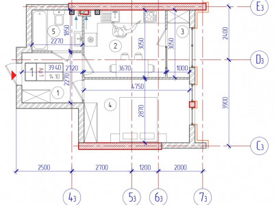 Apartament cu 1 cameră, Sky House, Dimineții.