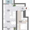 Sky House, Botanica - apartament de vanzare cu 1 cameră +living! thumb 5