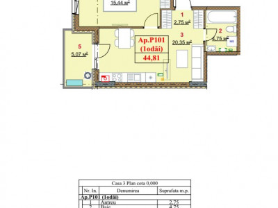 Apartament în rate de la dezvoltator! Durlești Residence, 1 cameră, 44,81 mp.