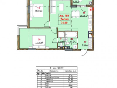 Квартира в рассрочку от застройщика! Durlești Residence, 2 комнаты, 74 кв.м.