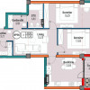 Apartament cu 2 camere și living+terasă, Olimp Towers. În rate de la dezvoltator thumb 2