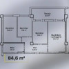 Пентхаус 84 м², 3 комнаты + гостиная, белый вариант, Artima, Скулянка, Кишинёв. thumb 3