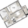Apartament în rate de la dezvoltator! 1 cameră+living, 43,10 mp, bl. 5.  thumb 2