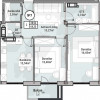 Квартира в рассрочку от застройщика! 2 комнаты + гостиная, 66,3 м², блок 4. thumb 3