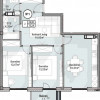 Bosco Residenza, 2 комнаты + гостиная, 70,24 м², блок 3. Оплата в рассрочку! thumb 2