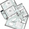 Квартира в рассрочку от застройщика! 2 комнаты + гостиная, 84,6 м², блок 5. thumb 2