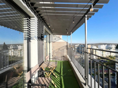 Ciocana, ExFactor, penthouse cu 1 cameră +living+terasa, euroreparat, mobilat!