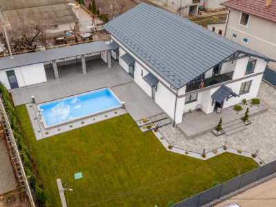 Casă modernă în 2 nivele cu piscină, Cojușna, str. Constructorilor.