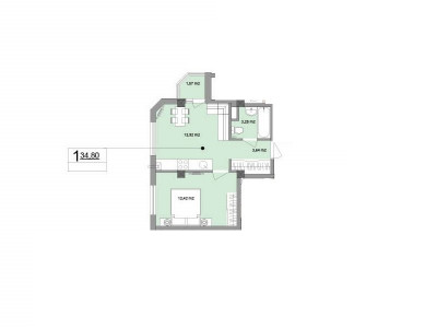 Apartament cu 1 cameră în bloc nou, Centru, Alexandru Cosmescu.