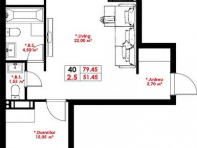 Apartament cu 2 camere în complexul Alpha Residence!