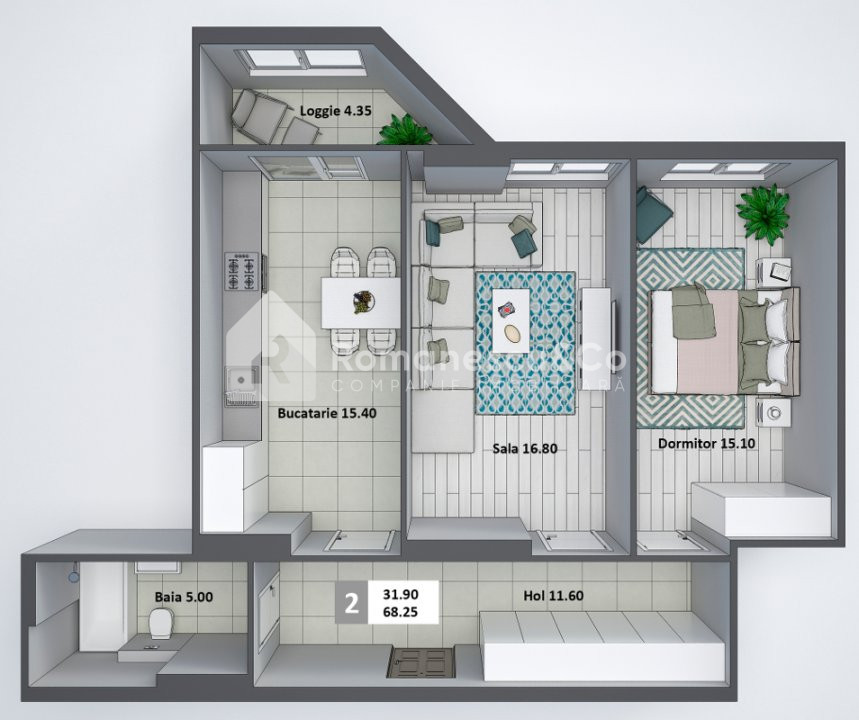 Apartament cu 2 camere, Newton House Ioana Radu! Disponibil în rate! 4