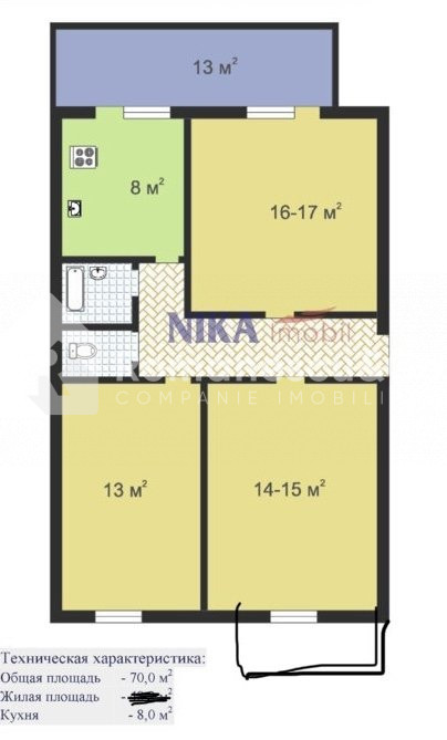 Квартира чешской планировки 3 комнаты