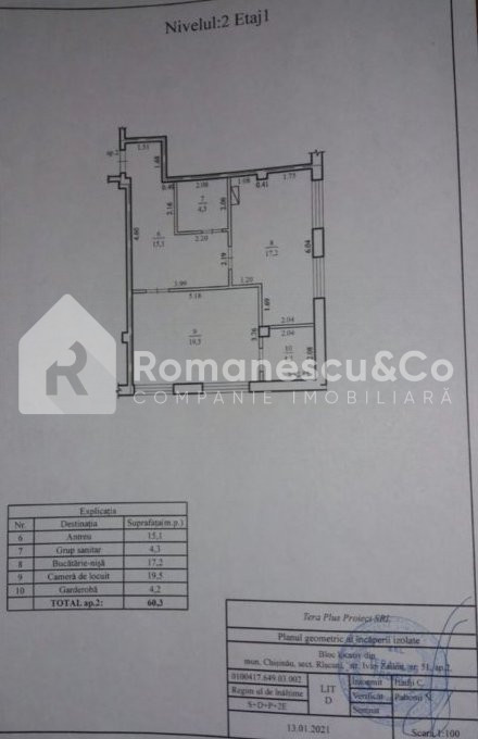 Vânzare apartament cu 1 cameră, 61 mp, Centru, Ivan Zaikin! 12