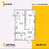 Артима, Inamstro, Каля Ешилор, 1 комнатная квартира с ливингом в белом варианте. thumb 1
