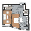 Vanzare apartament cu 2 camere în bloc nou, variantă albă, or. Ialoveni! thumb 2