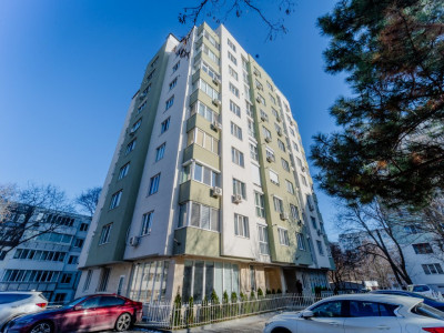 Apartament cu reparație în bloc nou, 1 cameră, 45mp, Botanica, str. Cuza Vodă.